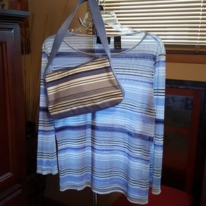 Women's Sheer Blouse and Matching Purse